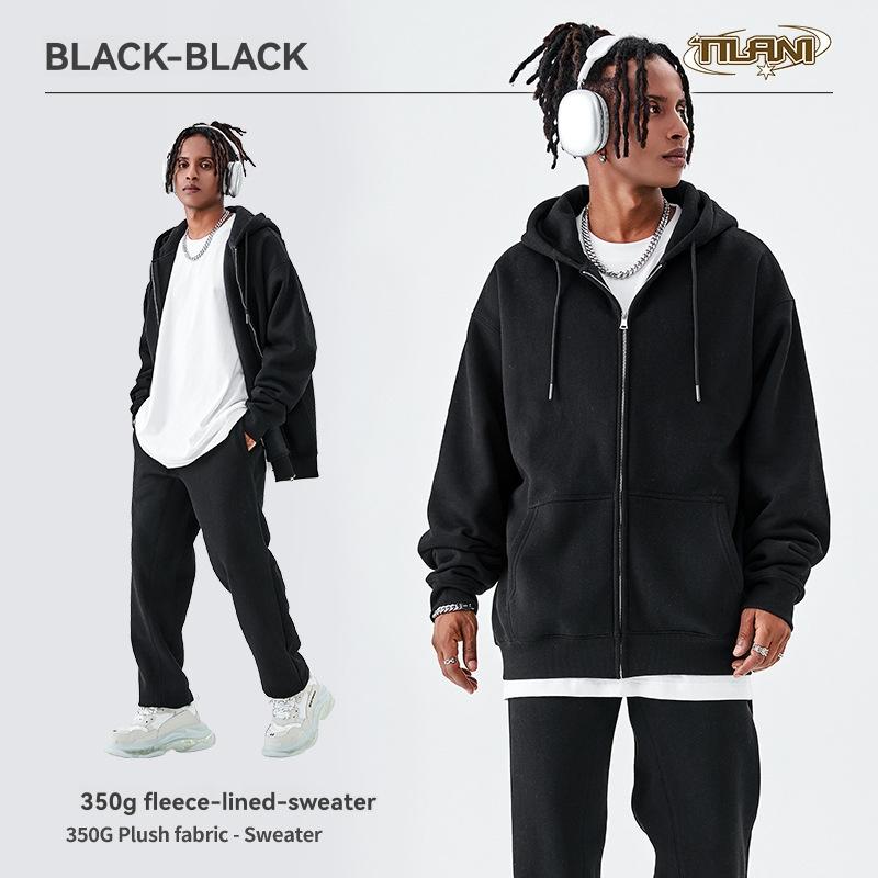 Mens Hoodies & Jackets | Crest Oversized Zip Up Hoodie Clothing Hoodies & Jackets