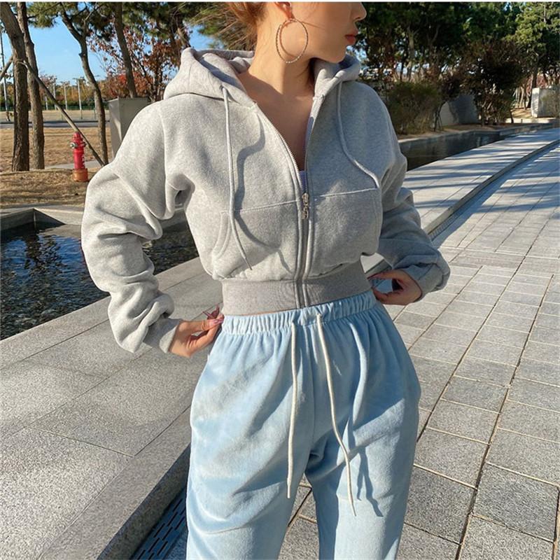 Womens Sweatsuits | Everywear Cropped Zip Hoodie Clothing Sweatsuits